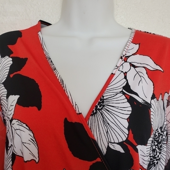 Per Seption Concept Blouse Black, White & Red Office Career Work (S) - Picture 5 of 12